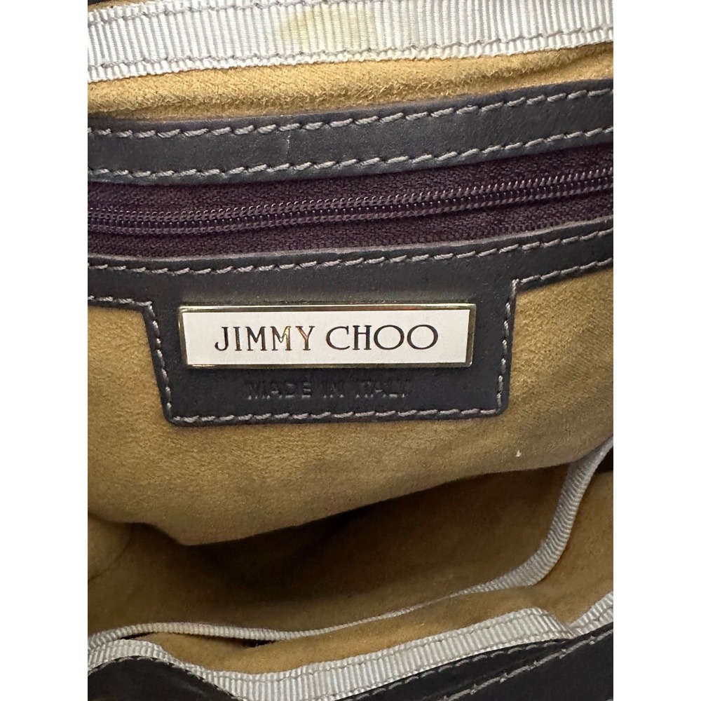 Jimmy Choo Ramona Shoulder Bag Taupe/Brown Patent Leather Made in Italy - Picture 8 of 15